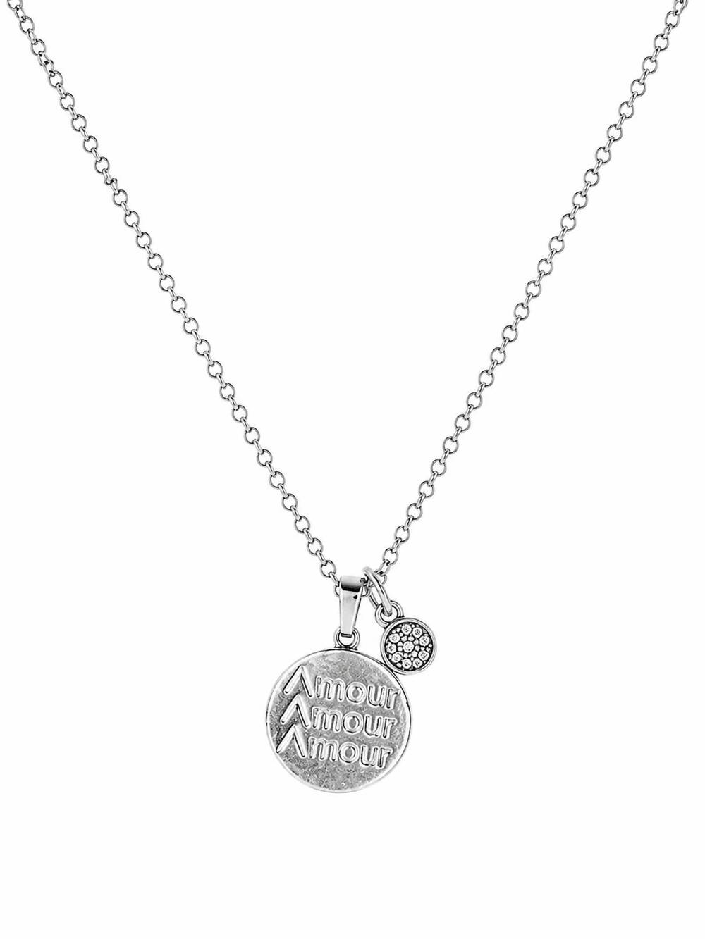 NEW MAC & ME women's amour pendant necklace in silver/infinity
